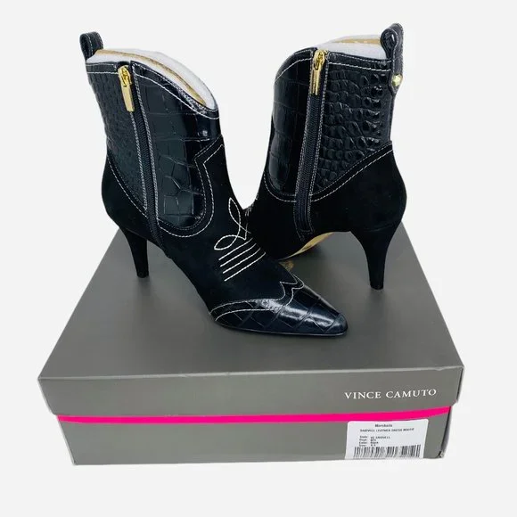 Vince Camuto Leather Saiovell Dress Bootie - Picture 6 of 9